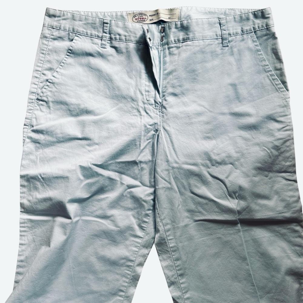 Vintage Sitwell Anthropologie Light Blue Casual Cropped Pants, size 6